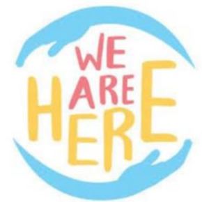 hands around the words 