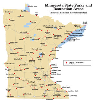 Minnesota State Park Map Opens in new window